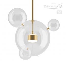 Odeon light 4640/12LA L-VISION ODL20 329 золотой/прозрачный Подвес LED 4000K 12W 220V BUBBLES  - 5 купить